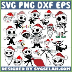 jack skellington christmas bundle svg