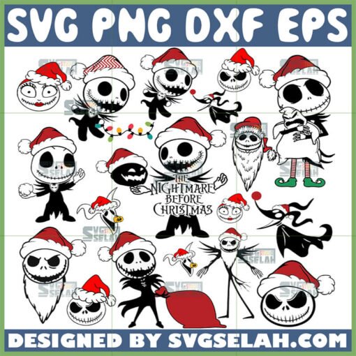 jack skellington christmas bundle svg