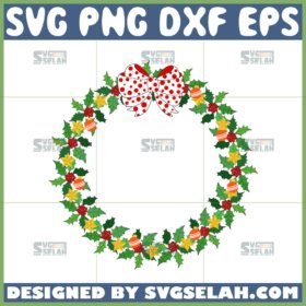 mistletoe wreath svg