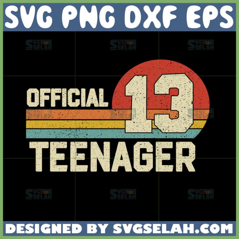 Official Teenager SVG - Retro 13th Birthday Milestone Design