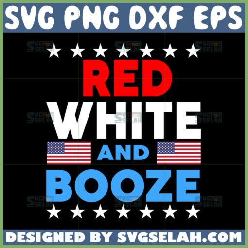 red white and booze svg 4th of july svg