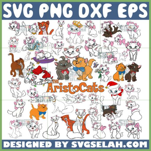 the aristocats marie cat bundle svg