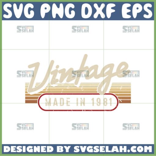 vintage 1981 svg
