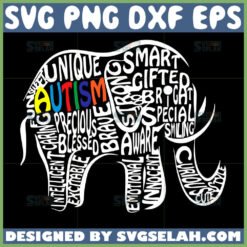 autism awareness elephant svg by SvgSelah