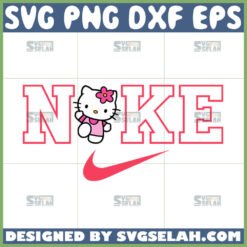 hello kitty nike logo svg