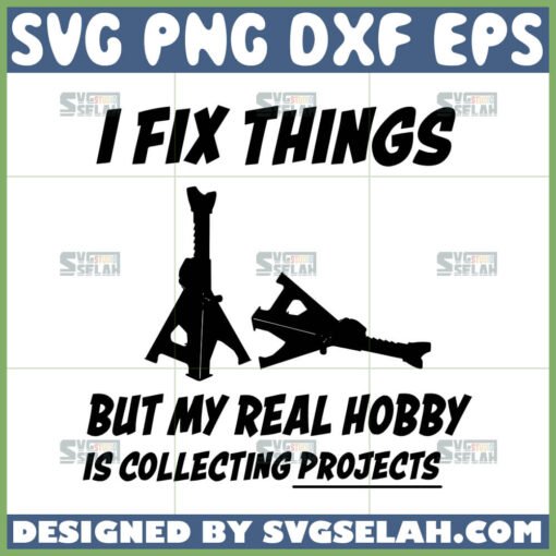 i fix things but my real hobby is collecting projects svg
