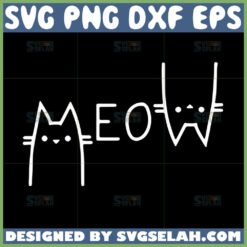 meow svg cute cat svg by SvgSelah