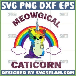 meowgical caticorn svg unicorn cat svg by SvgSelah