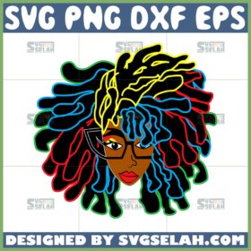 dreadlock svg afro girl svg