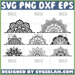 half mandala bundle svg