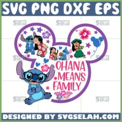 mickey head ohana means family lilo and stitch svg by SvgSelah