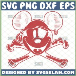 mickey mouse pirate svg mickey skull and crossbones by SvgSelah