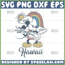 mickey playing guitar svg mickey good time hawaii svg by SvgSelah