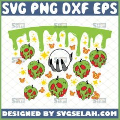 poison apple starbucks cup svg full wrap witch poison svg