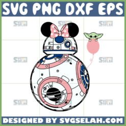 star wars bb 8 minnie ears with yoda balloon svg by SvgSelah
