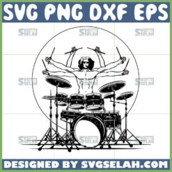 vitruvian drummer svg rock music svg by SvgSelah