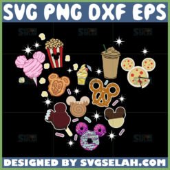 disney snacks mickey head svg by SvgSelah