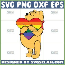 disney winnie the pooh lgbt svg winnie the pooh and heart lgbt svg