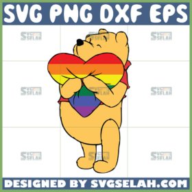 disney winnie the pooh lgbt svg winnie the pooh and heart lgbt svg