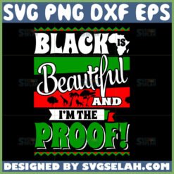 black is beautiful and im the proof svg juneteenth svg