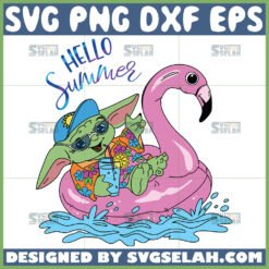 baby yoda hello summer svg yoda vacation svg