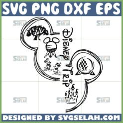 mickey ears disney trip outline svg by SvgSelah
