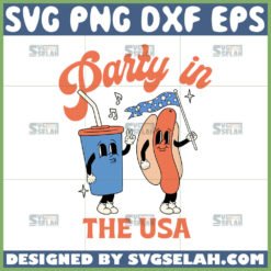 party in the usa svg hippie vibes svg funny july 4th svg by SvgSelah