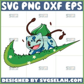 pokemon bulbasaur grass nike logo svg