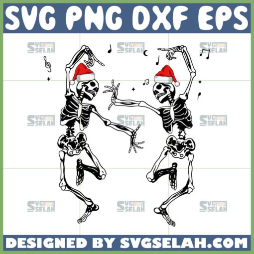 santa skeleton dancing svg funny skeleton svg