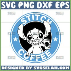stitch coffee logo svg by SvgSelah