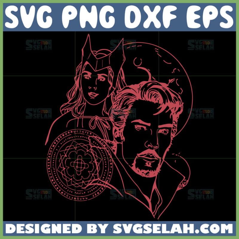 Doctor Strange & Scarlet Witch SVG PNG DXF – Marvel Fan Art