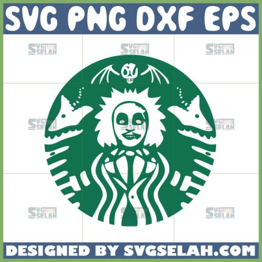beetlejuice starbucks logo svg