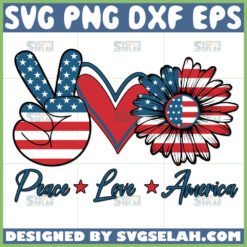 peace love america sunflower svg 4th of july independence day shirt design by SvgSelah
