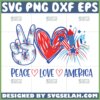 peace love america svg patriot svg