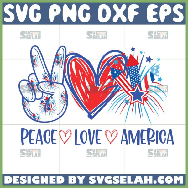 peace love america svg patriot svg