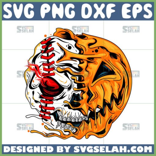 baseball pumpkin svg