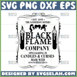 black flame candle hocus pocus svg by SvgSelah