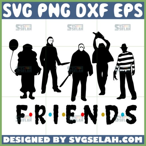 halloween friends svg horror movie character friends theme svg