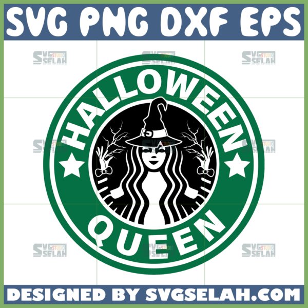 halloween queen starbucks logo svg