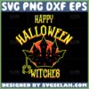 happy halloween witches castle svg