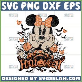 minnie halloween pumpkin svg