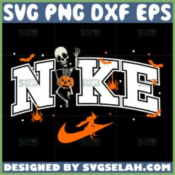 skeleton nike halloween svg