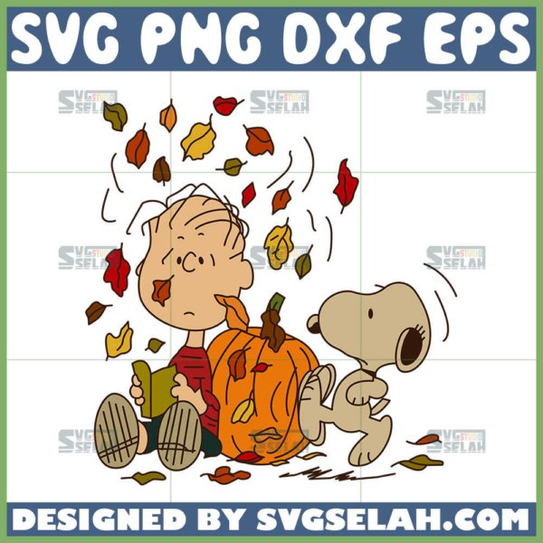 snoopy and charlie brown fall svg