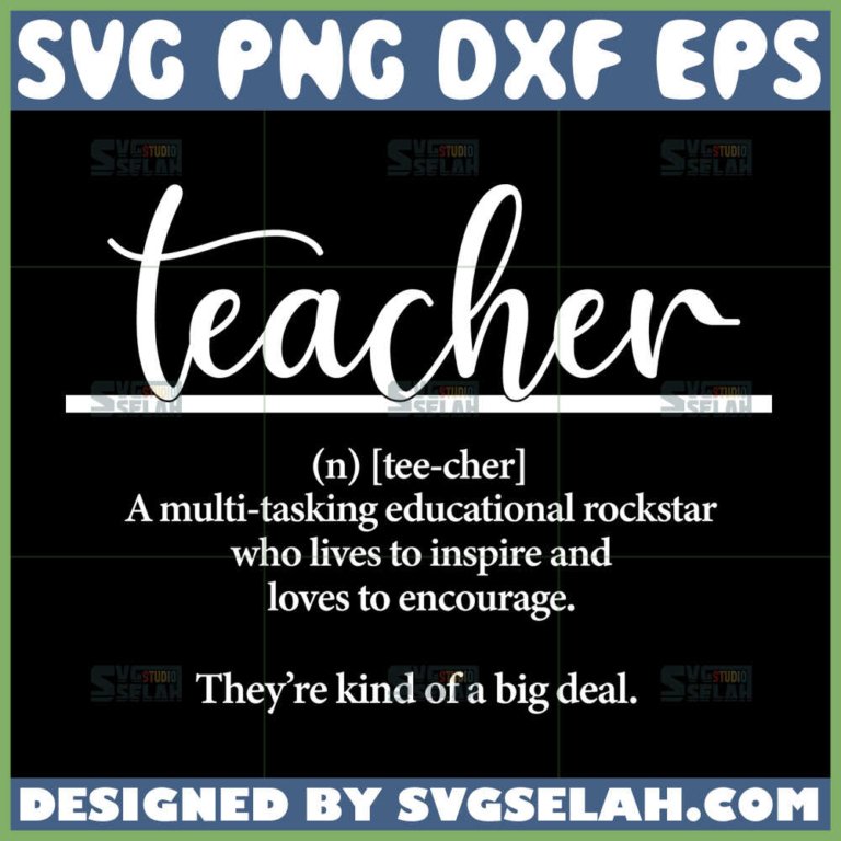 Teacher Noun SVG, Teacher Definition SVG - SVG Selah