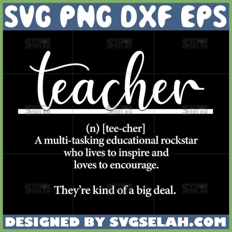 Teacher Noun SVG, Teacher Definition SVG - SVG Selah